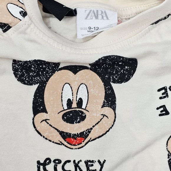 Zara Baby Boy Disney Mickey And Minnie Shirt Size 9-12 months - Picture 3 of 4